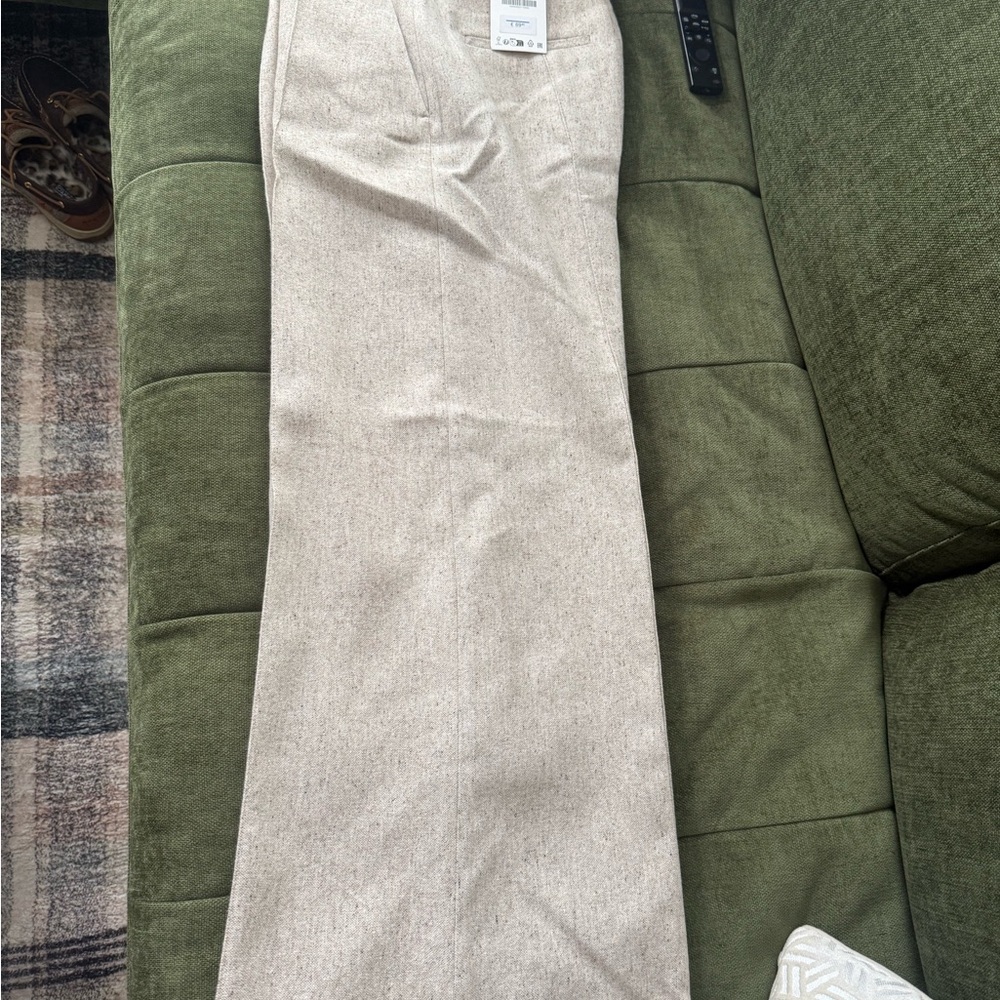 Beige zara tweed/wool material Pants